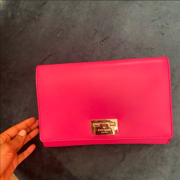 kate spade Handbags - Kate Spade Pink / Magenta Cross Body Clutch Purse